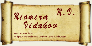 Miomira Vidakov vizit kartica